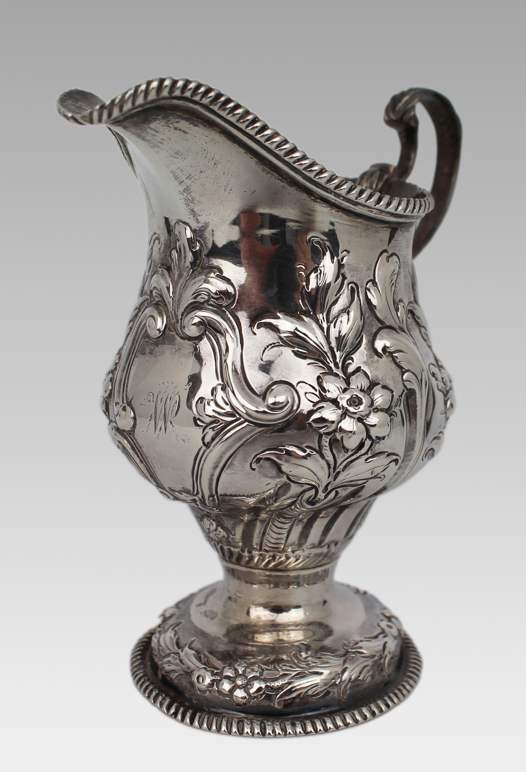 Georgian Solid Silver Cream Ewer – London 1759 For Sale 1