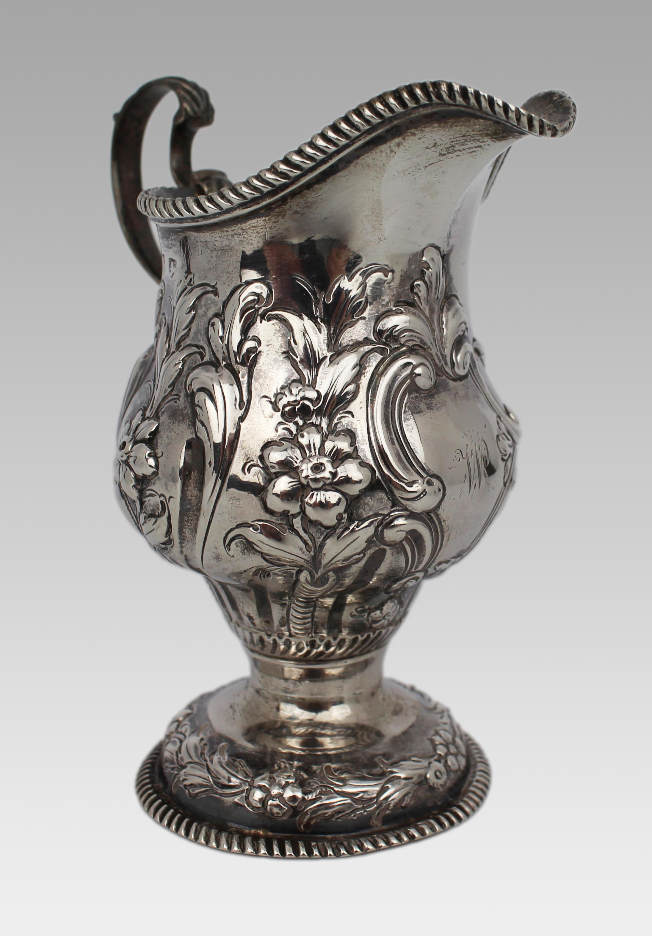 Georgian Solid Silver Cream Ewer – London 1759 For Sale 2