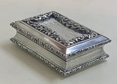 Georgian Solid Sterling Silver Table Snuff Box HM, 1836