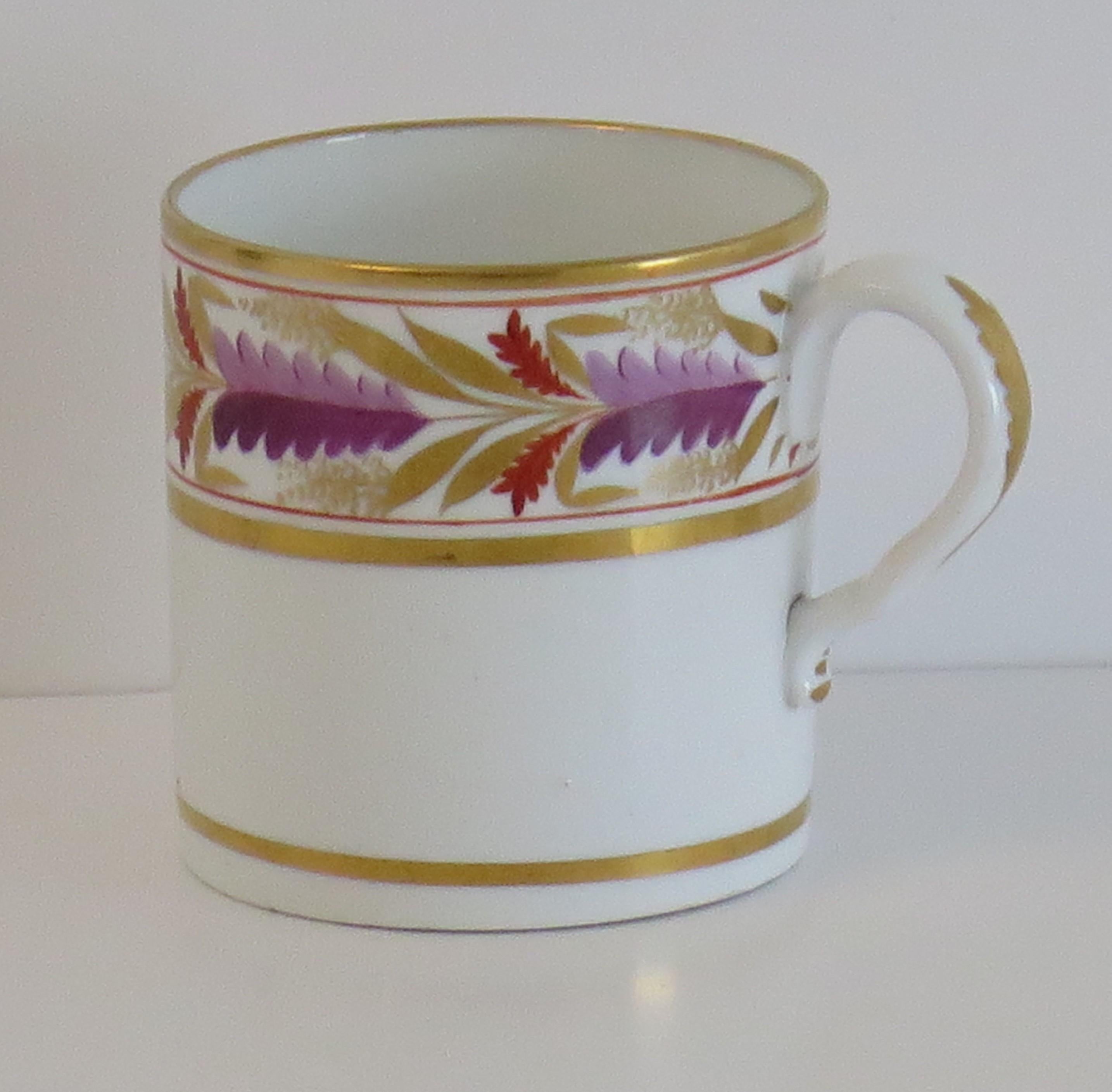 English Georgian Spode Coffee Can Porcelain Pattern 1928, circa 1810 For Sale