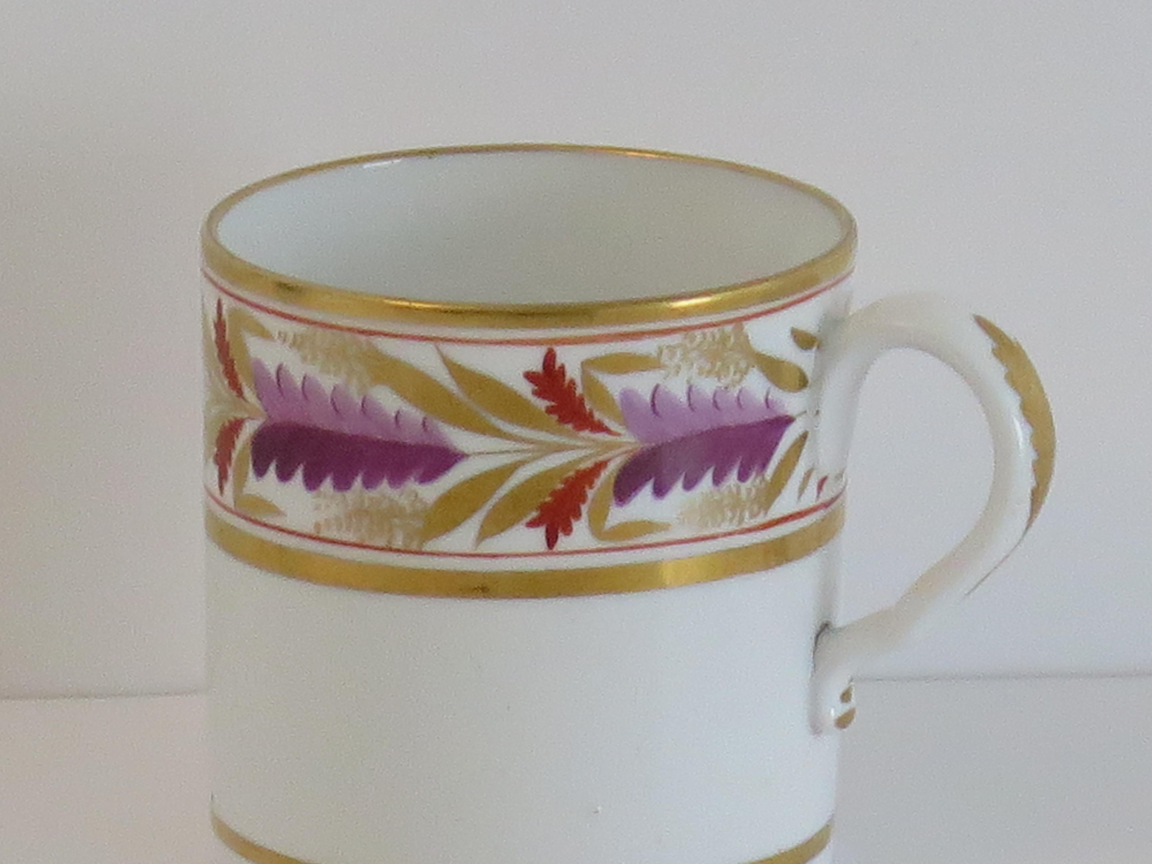 Glazed Georgian Spode Coffee Can Porcelain Pattern 1928, circa 1810 For Sale