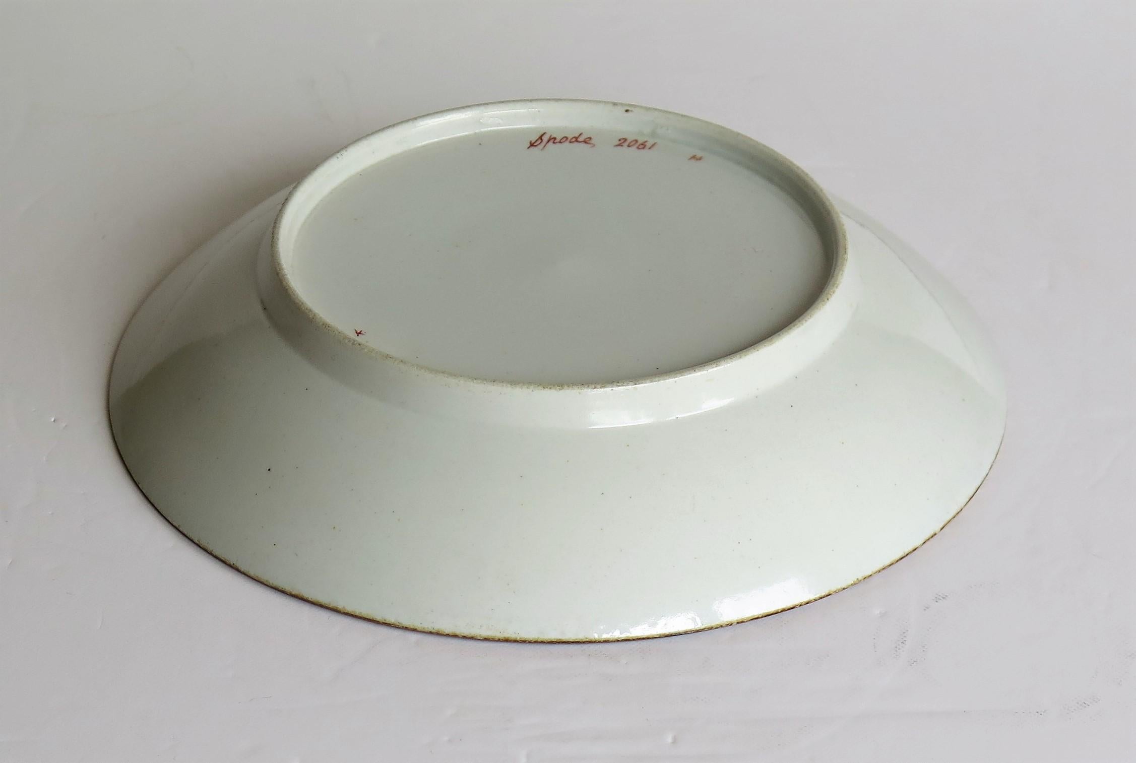 Georgian Spode Deep Plate or Dish Porcelain Tobacco Leaf Pattern 2061 circa 1805 3