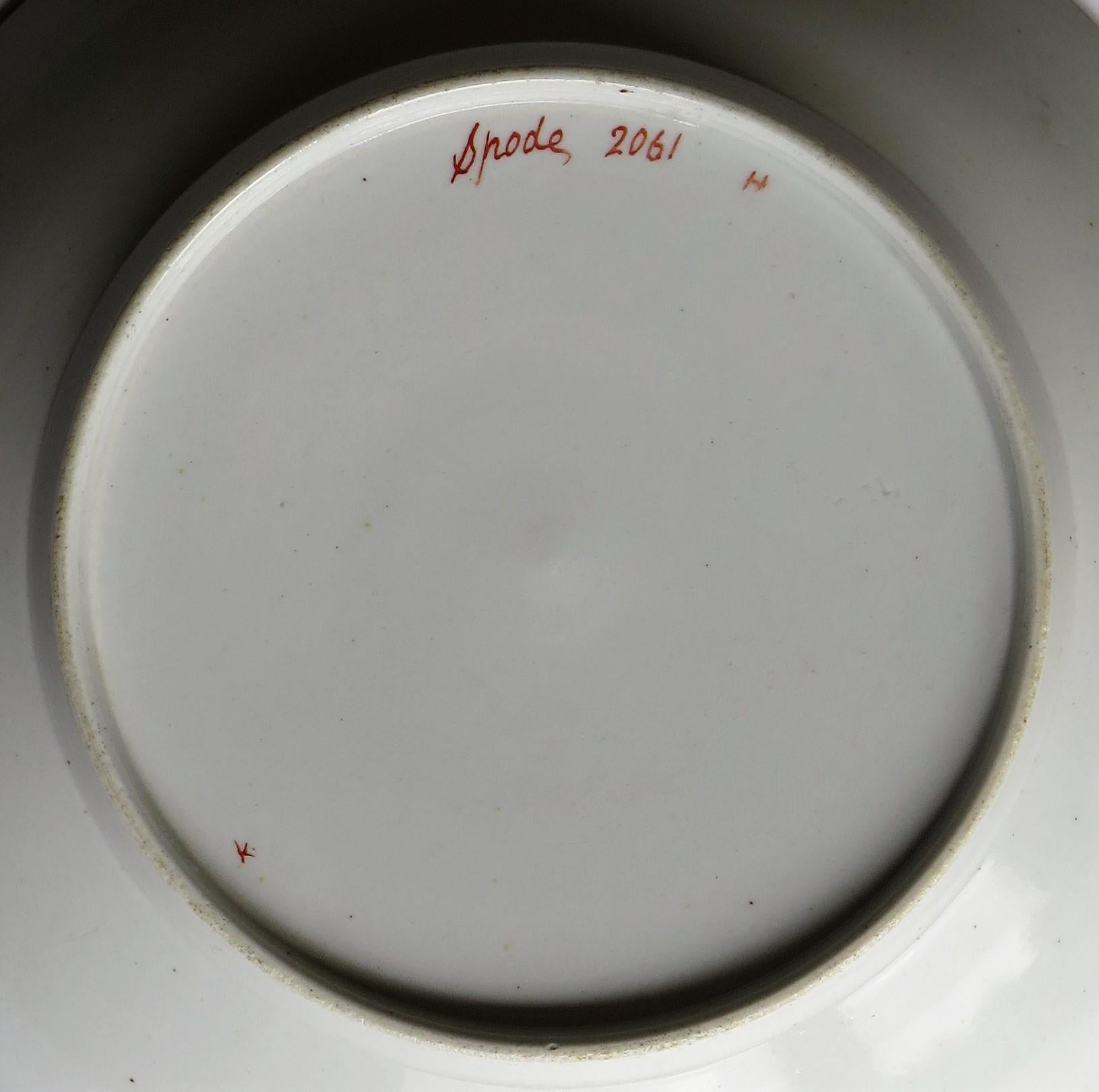 Georgian Spode Deep Plate or Dish Porcelain Tobacco Leaf Pattern 2061 circa 1805 6