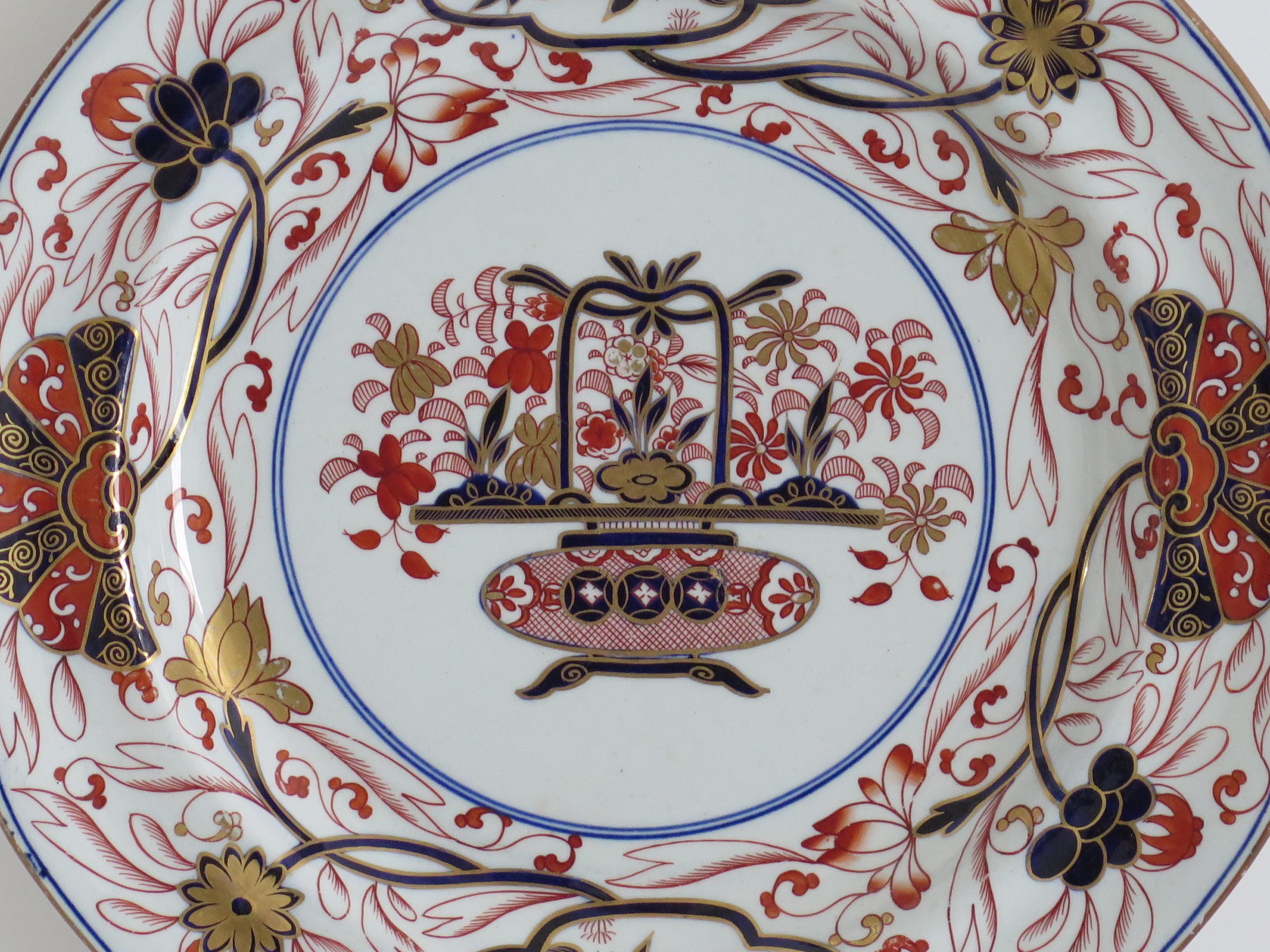 Anglais Assiette à dîner Spode géorgienne B Ironstone Pattern Chinoiserie n°2283, vers 1820 en vente