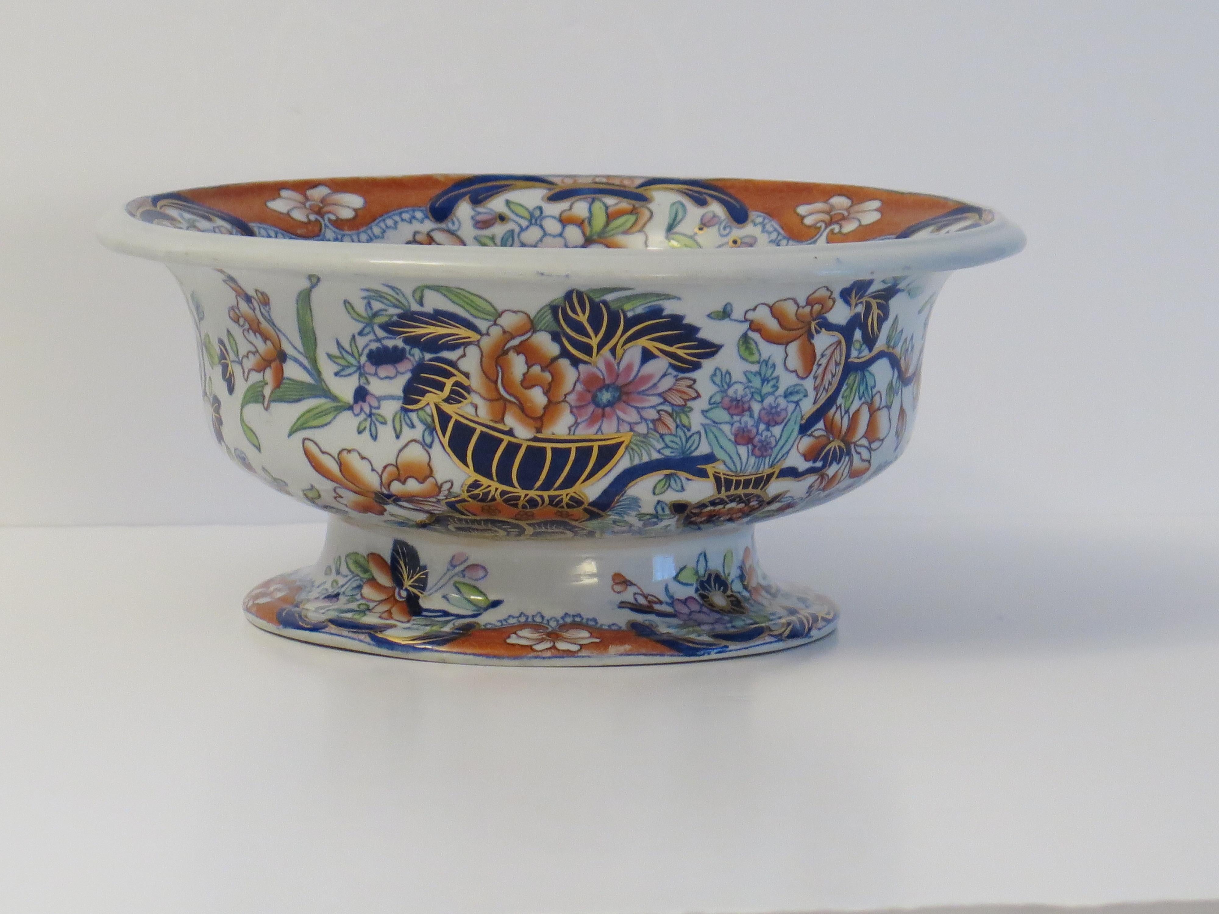 Georgian Spode Large Bowl Ironstone Chinoiserie Ptn No.3875, Circa 1820 In Good Condition For Sale In Lincoln, Lincolnshire