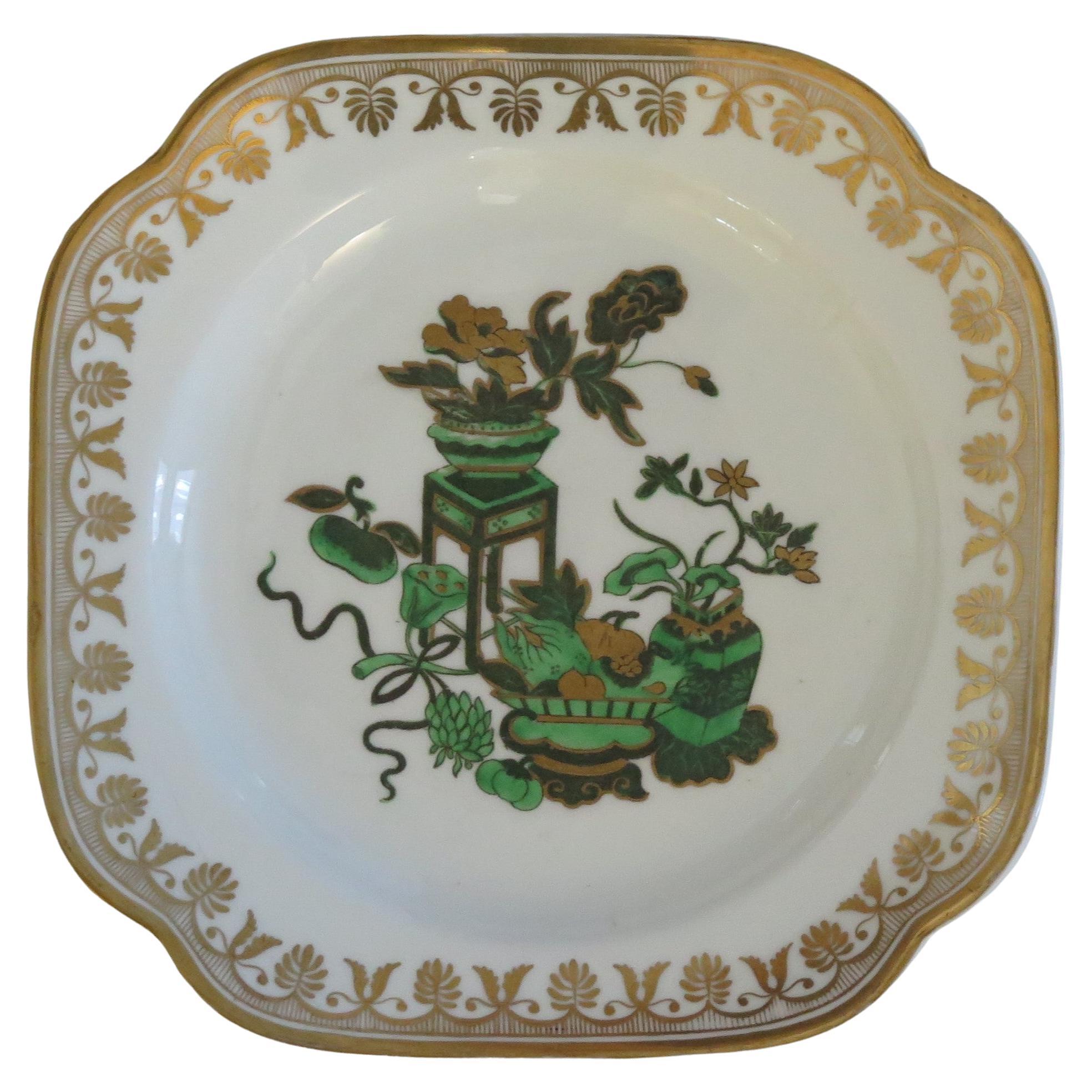 Piatto o piattino georgiano Spode in porcellana Chinoiserie Pattern No. 1867, circa 1820