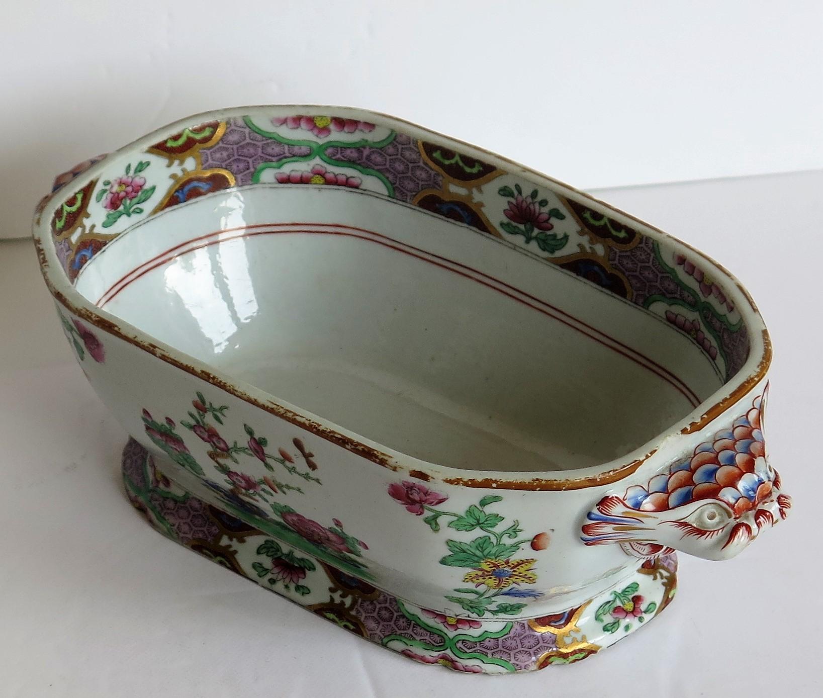 Georgian Spode Sauce Tureen Stone China Hand Painted Pattern 2647, circa 1810 2