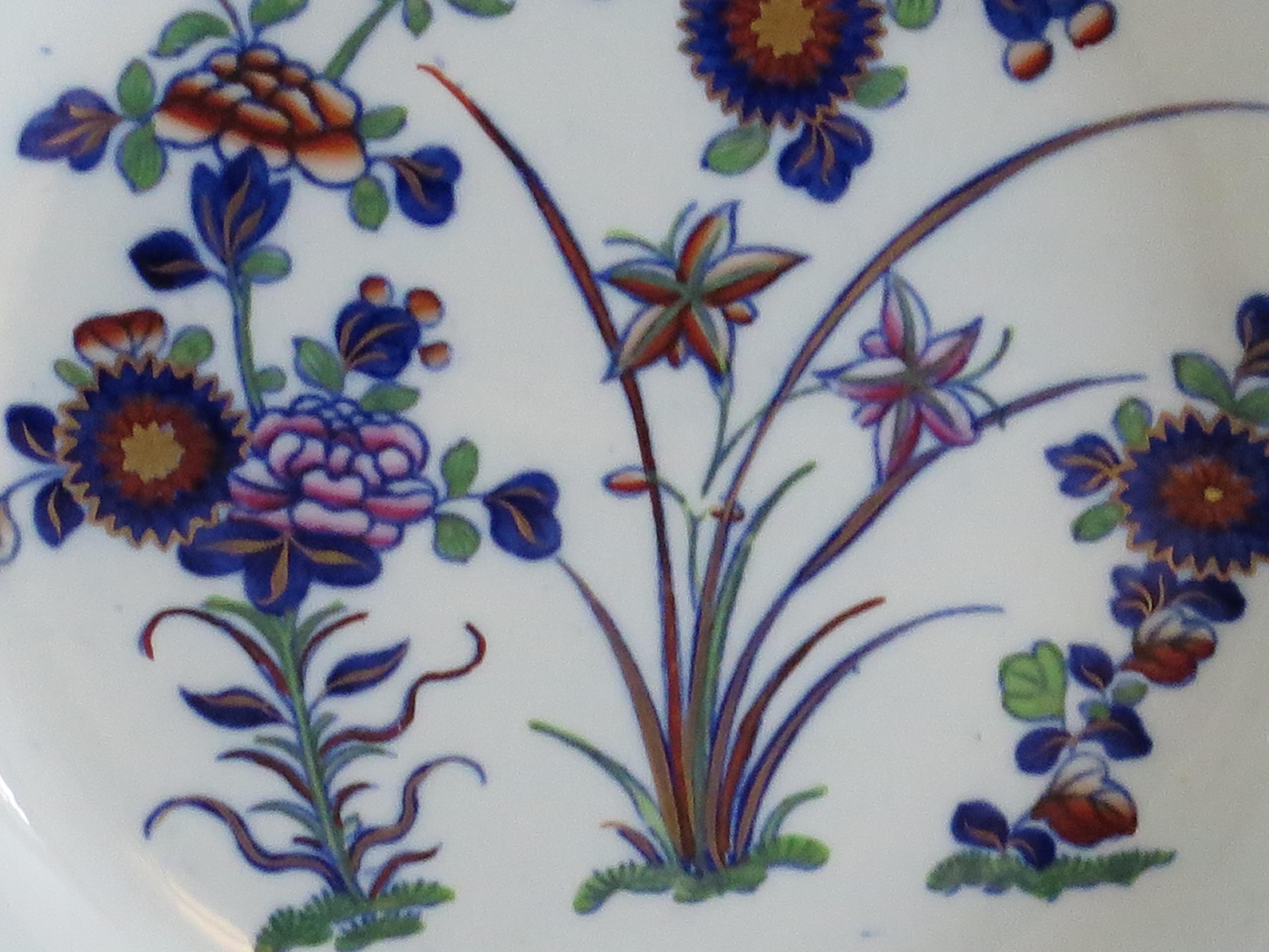 19th Century Georgian Spode Soup Bowl or Deep Plate in Chinese Flowers Pattern, circa 1820 For Sale