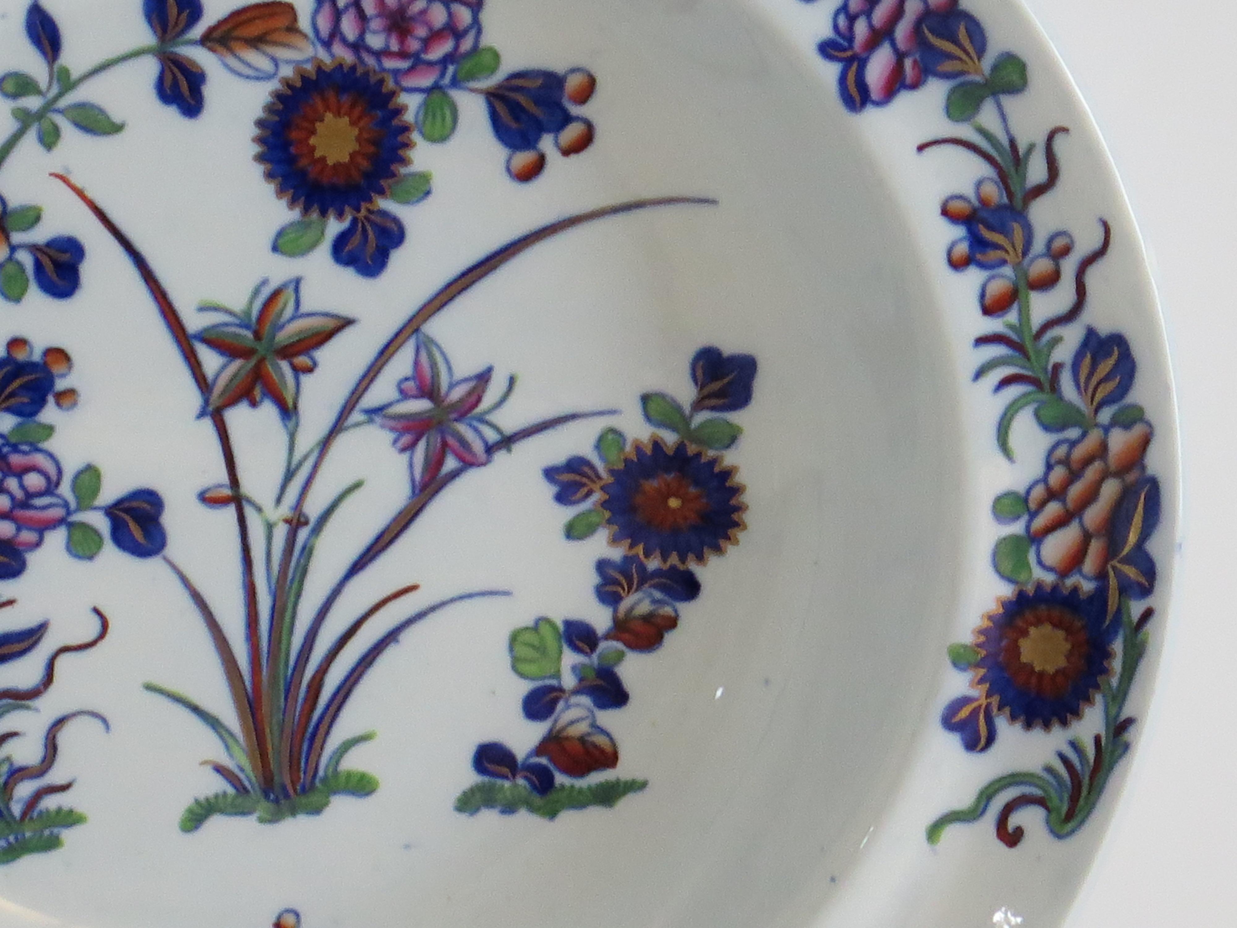 Georgian Spode Soup Bowl or Deep Plate in Chinese Flowers Pattern, circa 1820 For Sale 1