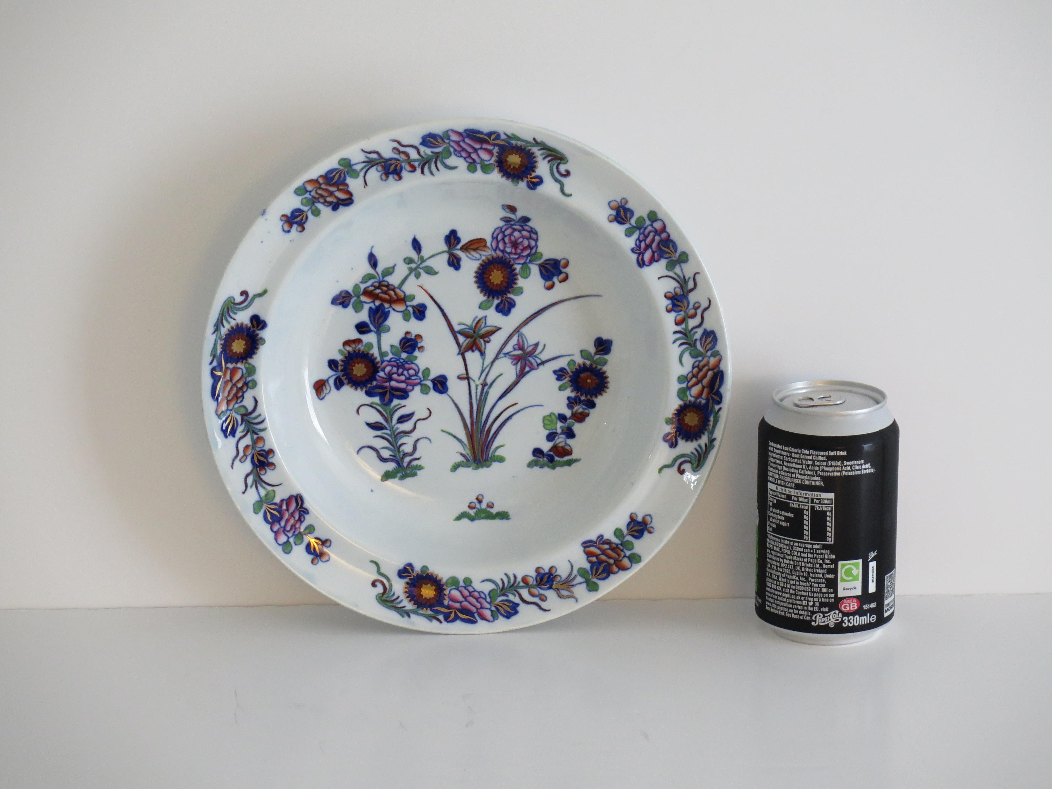Georgian Spode Soup Bowl or Deep Plate in Chinese Flowers Pattern, circa 1820 For Sale 5