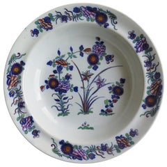 Georgian Spode Soup Bowl or Plate in Chinese Flowers Pattern, circa 1820