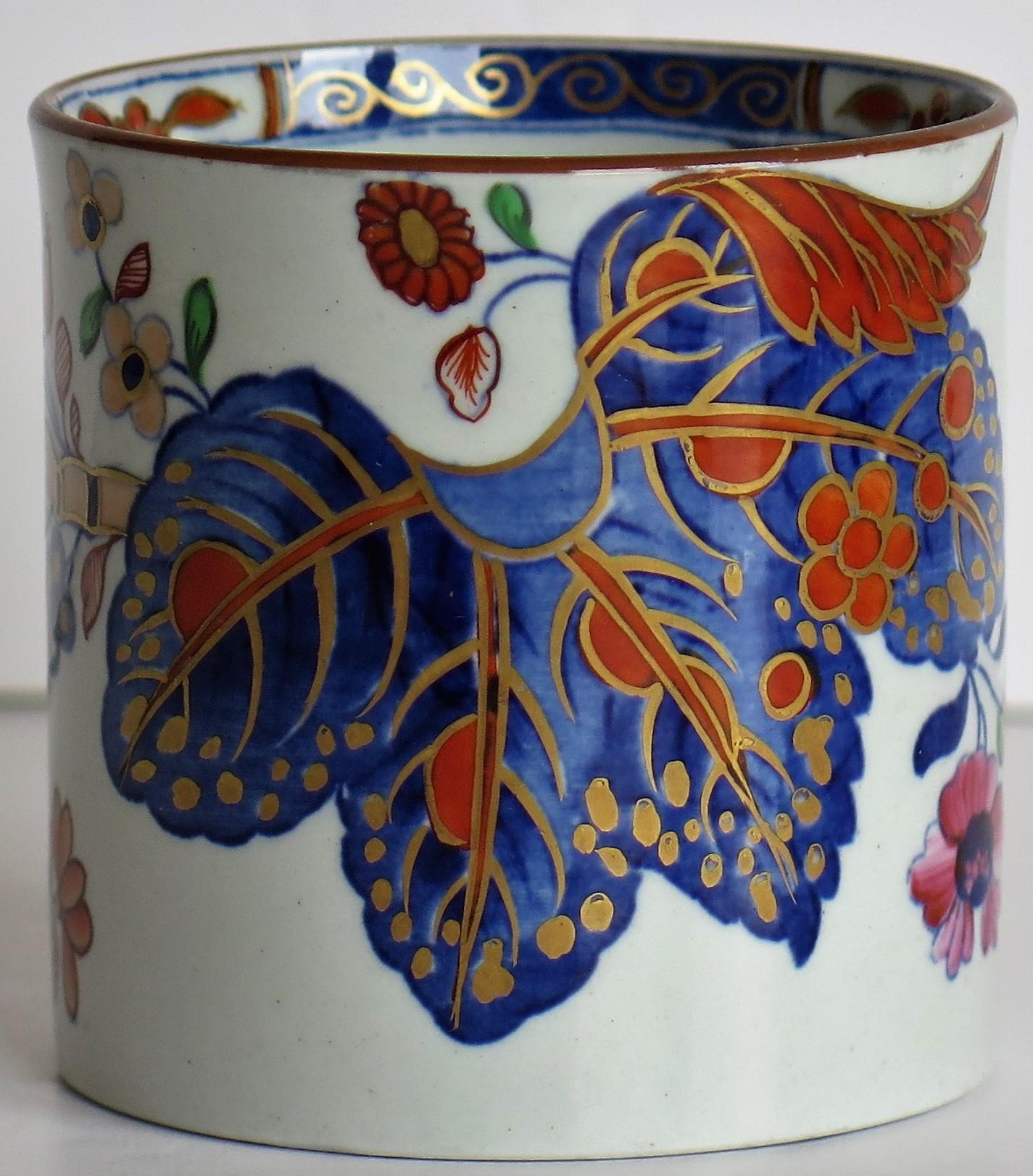 Georgian Spode Stone China Coffee Can Tobacco Leaf Pattern No. 2061, circa 1820 6