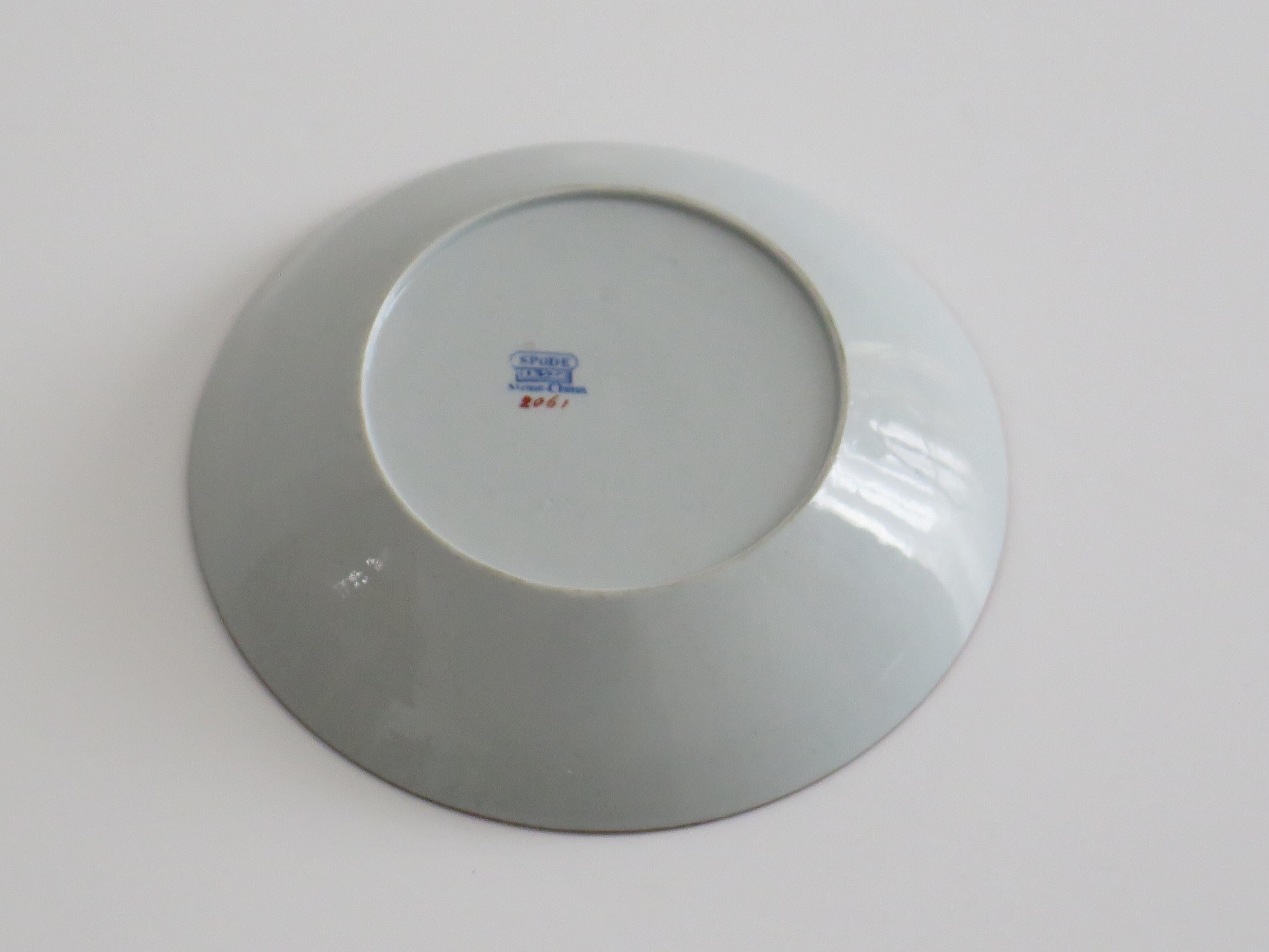 Piatto georgiano A. Stone China con motivo a foglie di tabacco n. 2061, CIRCA 1820 in vendita 4