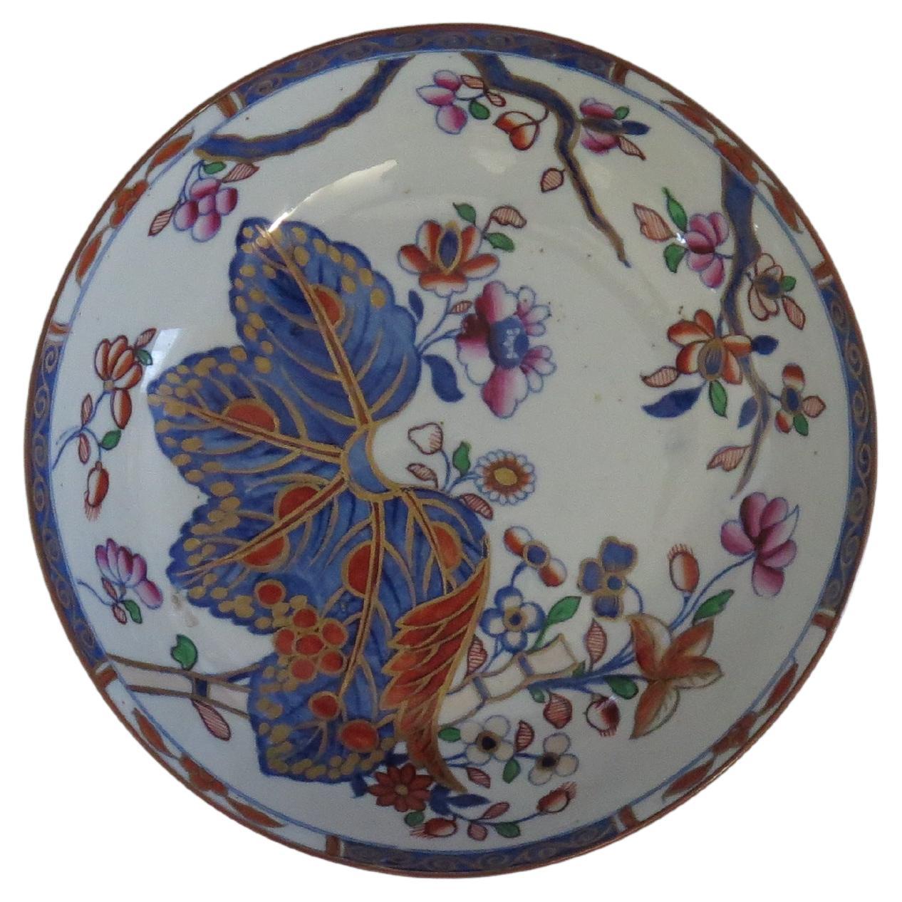 Plat en pierre Spode géorgienne à motif de feuilles de tabac n° 2061, vers 1820