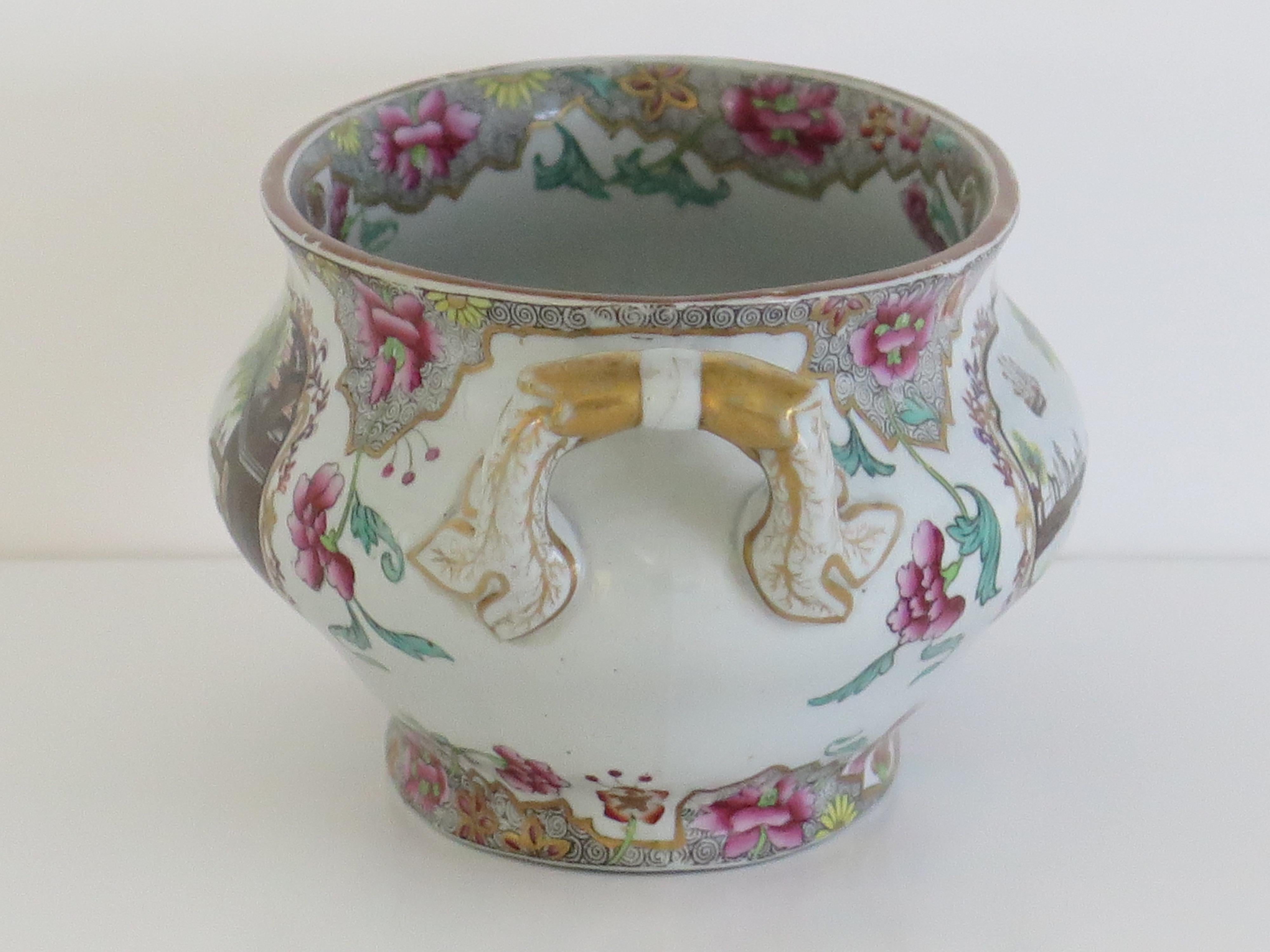 Hand-Painted Georgian Spode Stone China Sauce Tureen in Ship Pattern 3067, circa 1810 For Sale