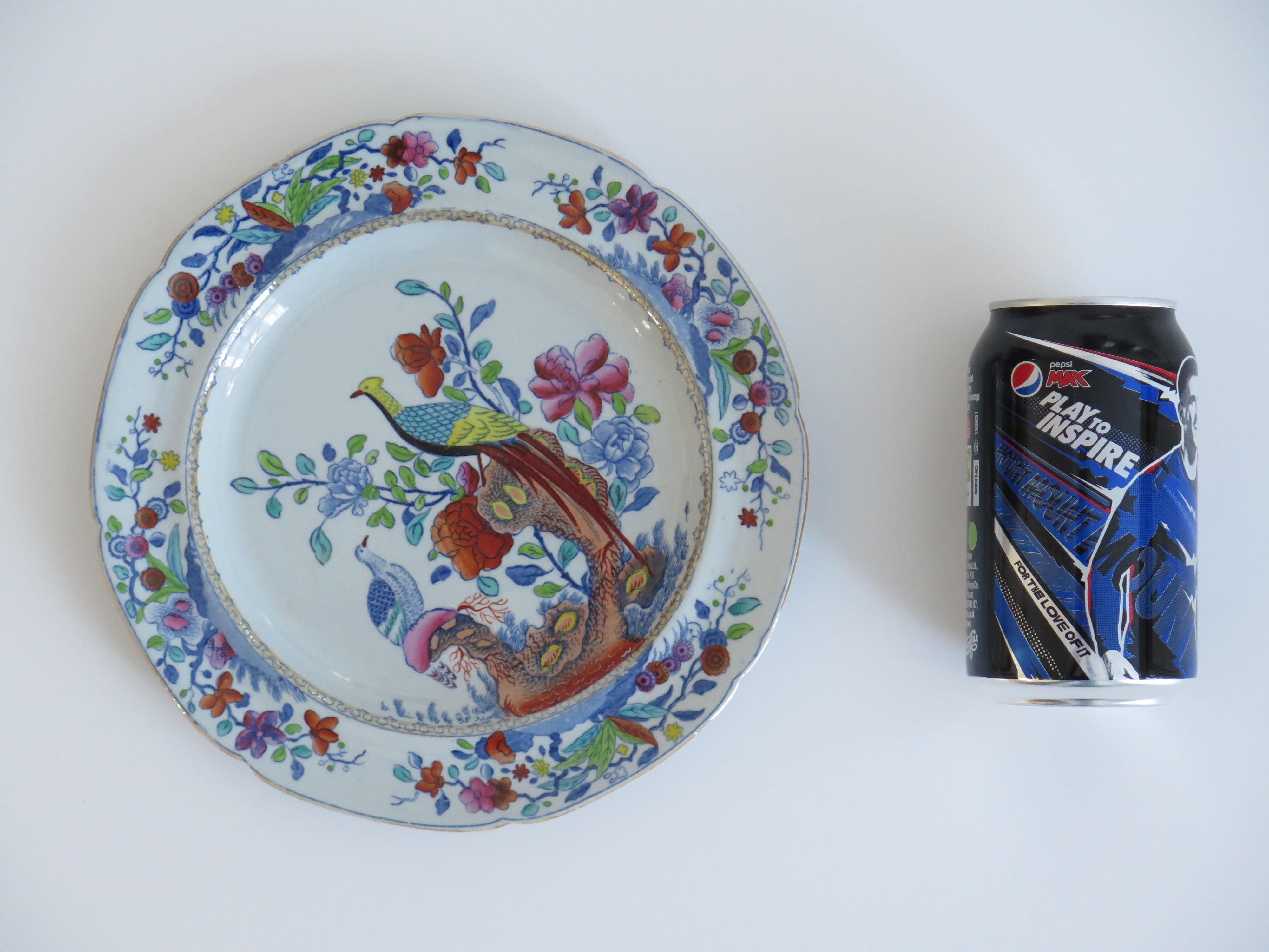 19th Century Georgian Spode Stone China Side Plate in Oriental Pheasant Pattern, Circa 1820 For Sale