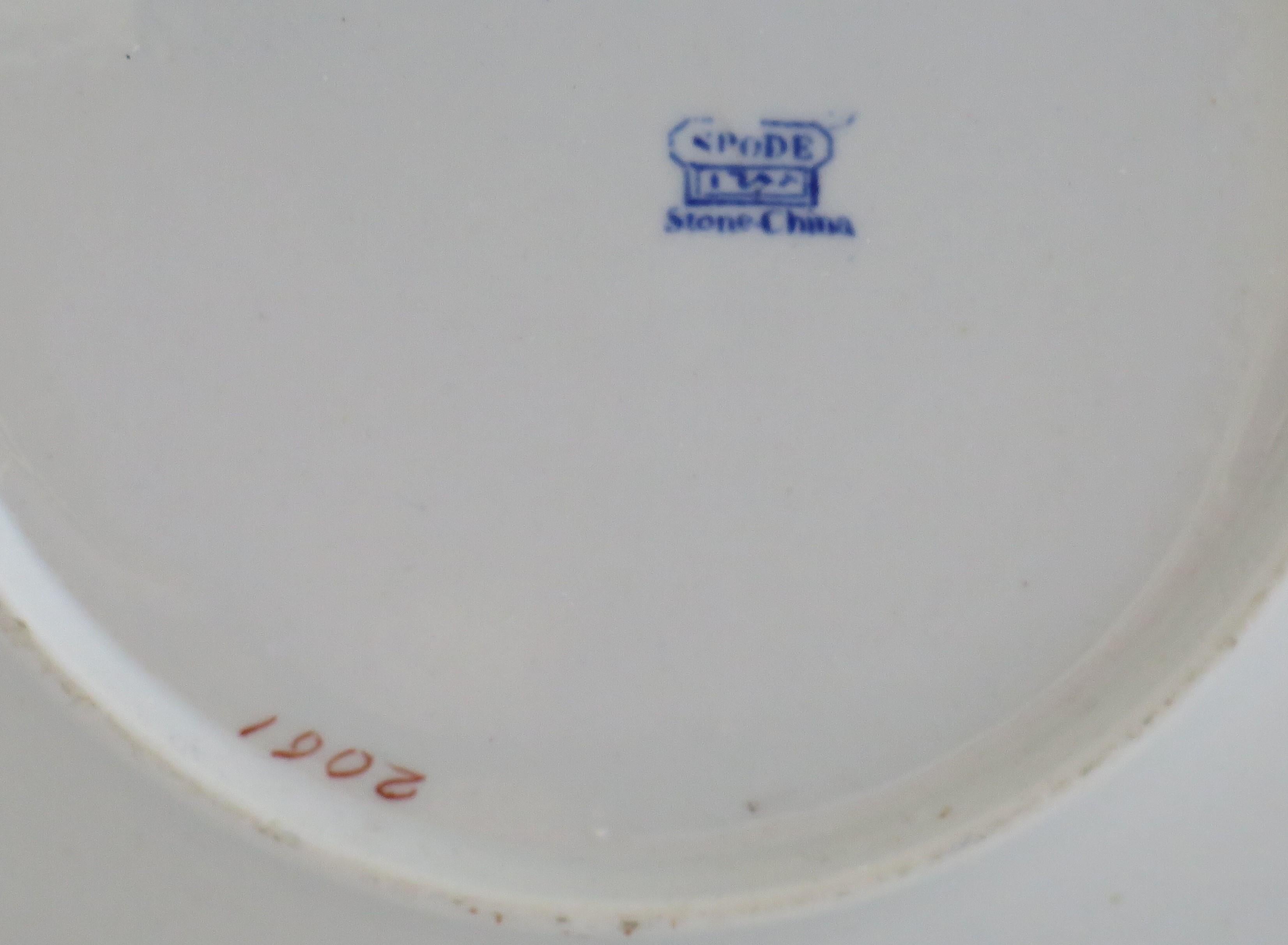 Georgian Spode Stone China Side Plate or Dish in Tobacco Leaf Pattern No. 2061 2
