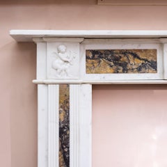 Georgian Statuary and Convent Sienna Marble Fireplace