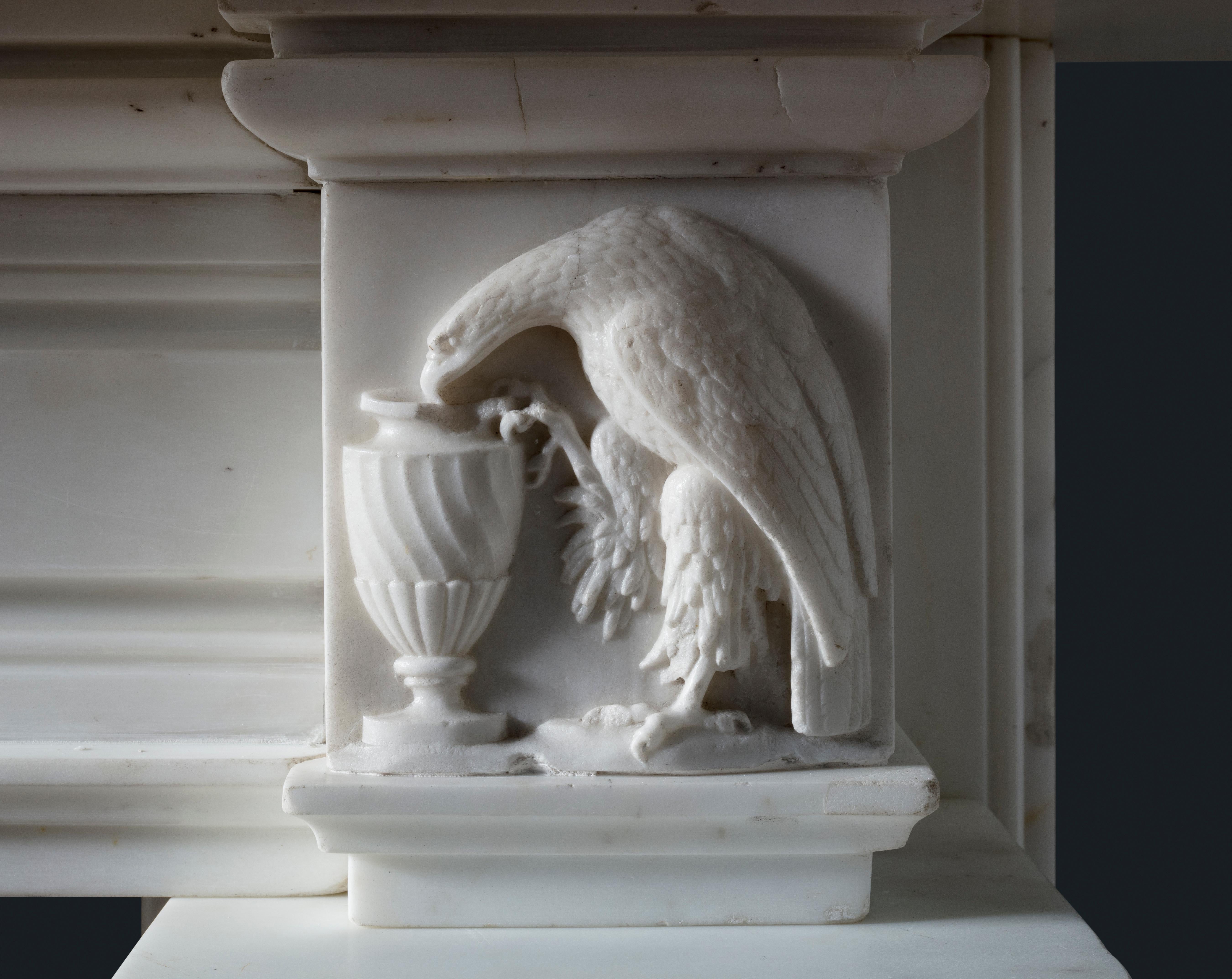 Regency Cornice per caminetto in marmo statuario georgiano in vendita