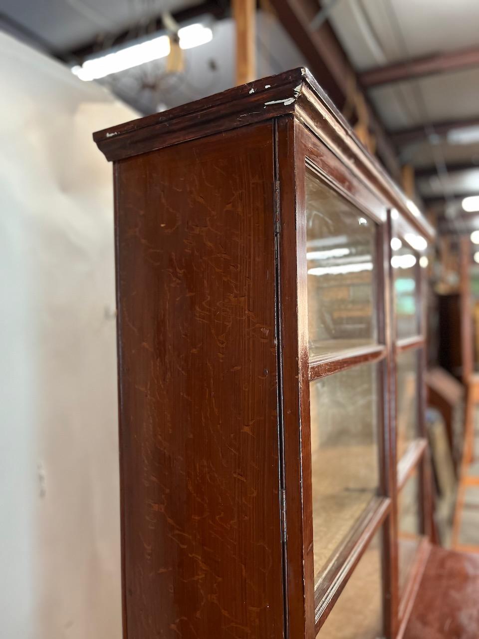 Georgian Step Back 2 Door Book Cabinet 4