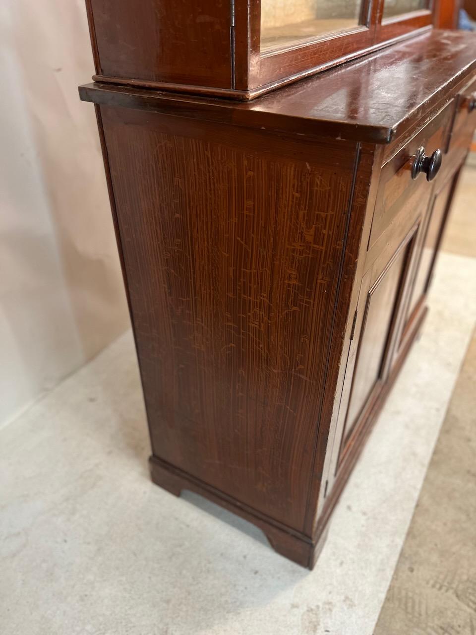 Georgian Step Back 2 Door Book Cabinet 5
