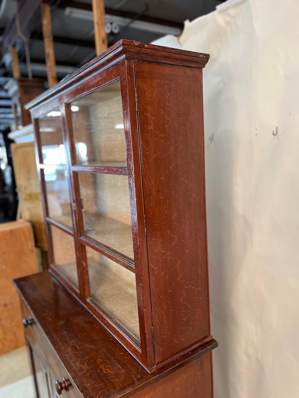 Georgian Step Back 2 Door Book Cabinet 6