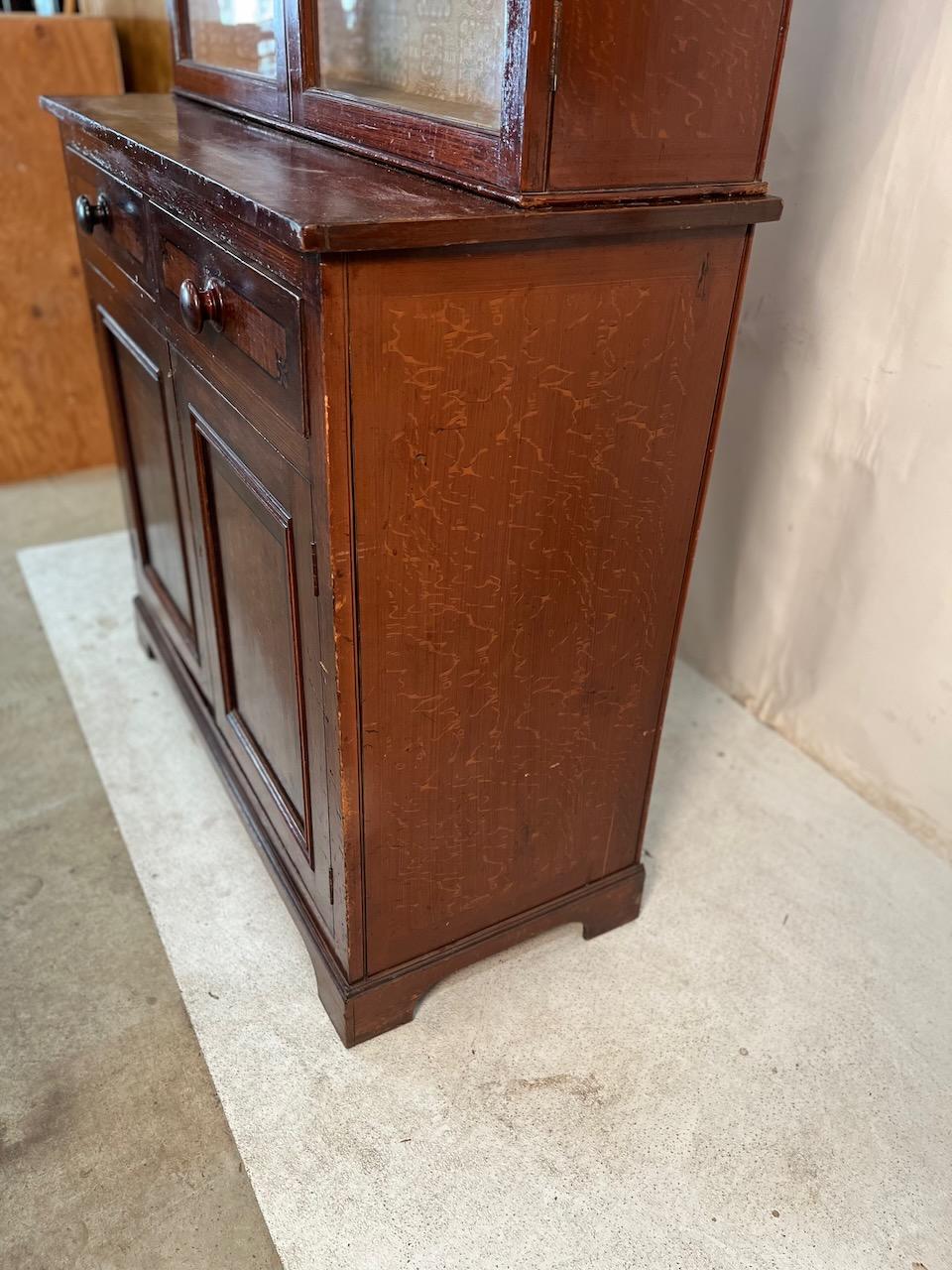 Georgian Step Back 2 Door Book Cabinet 7
