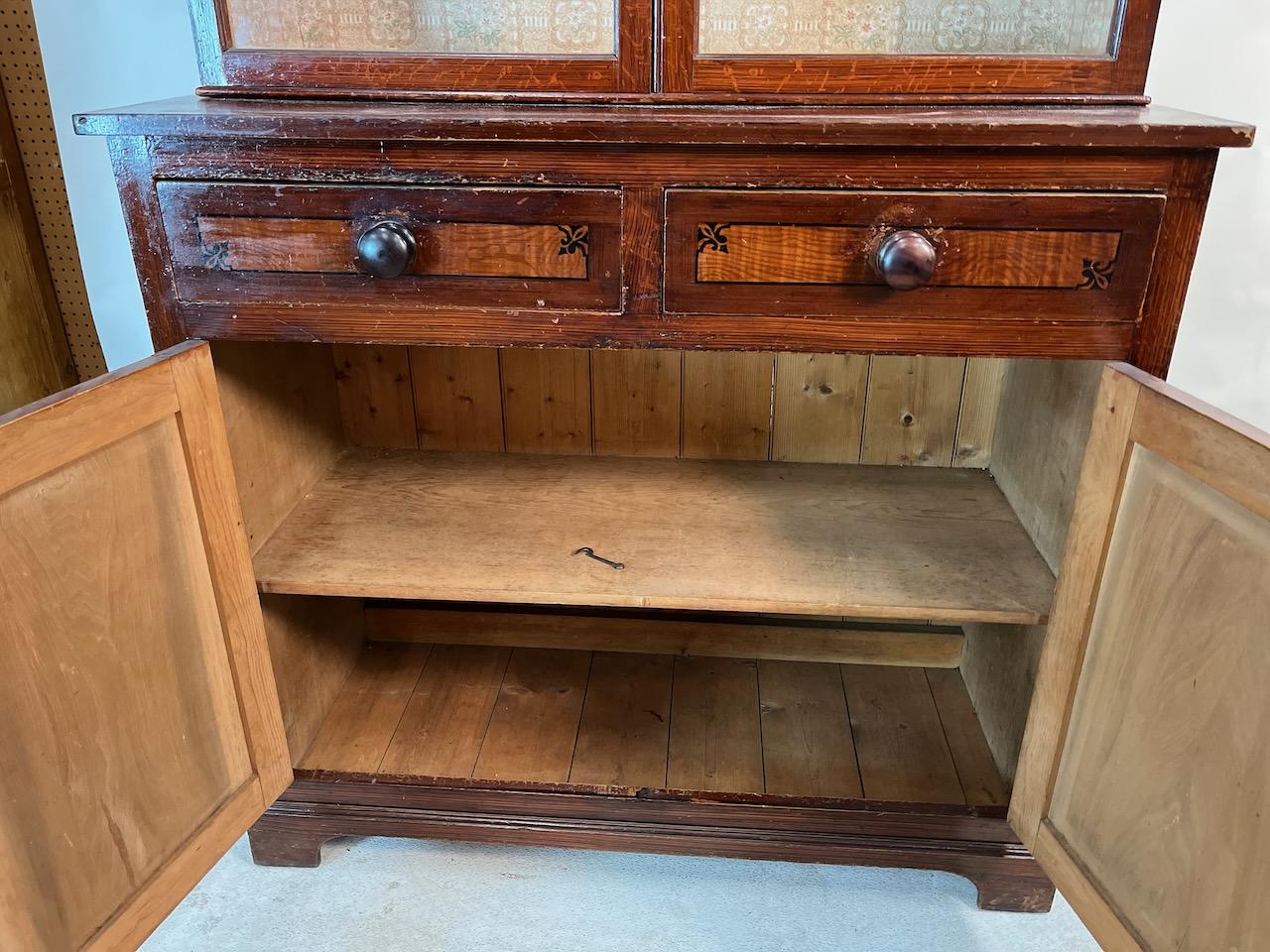 Georgian Step Back 2 Door Book Cabinet 3