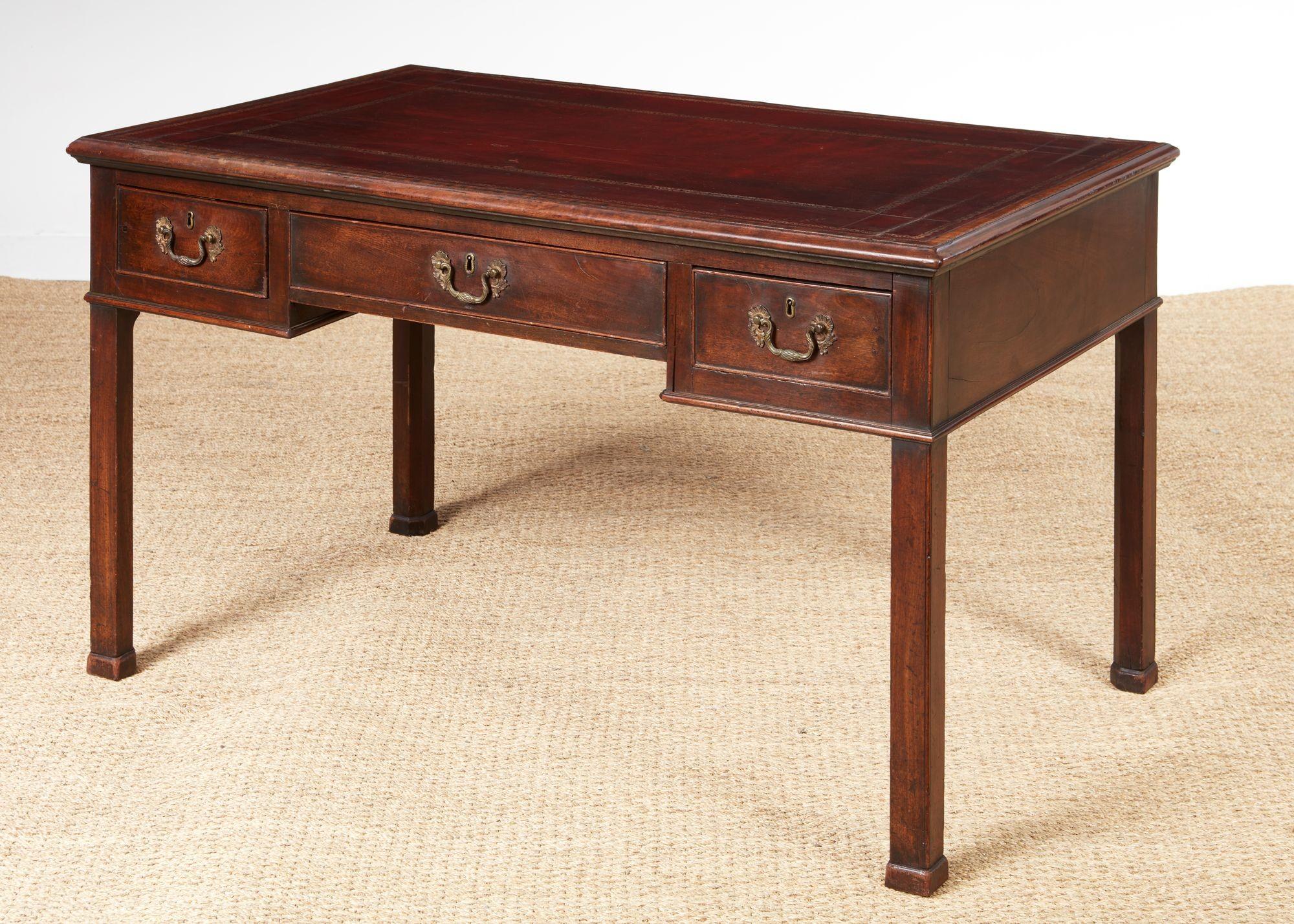 English Georgian Stepped Front Writing Table For Sale