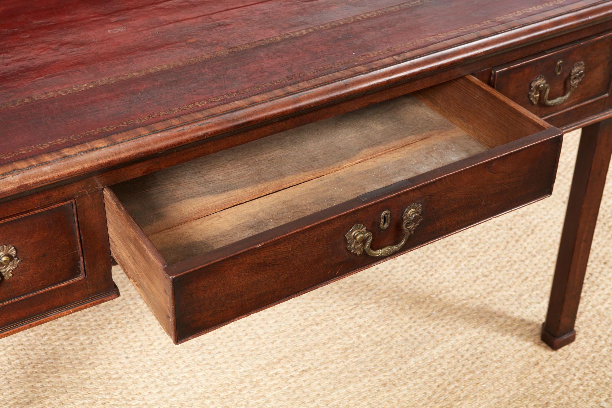 Georgian Stepped Front Writing Table For Sale 3