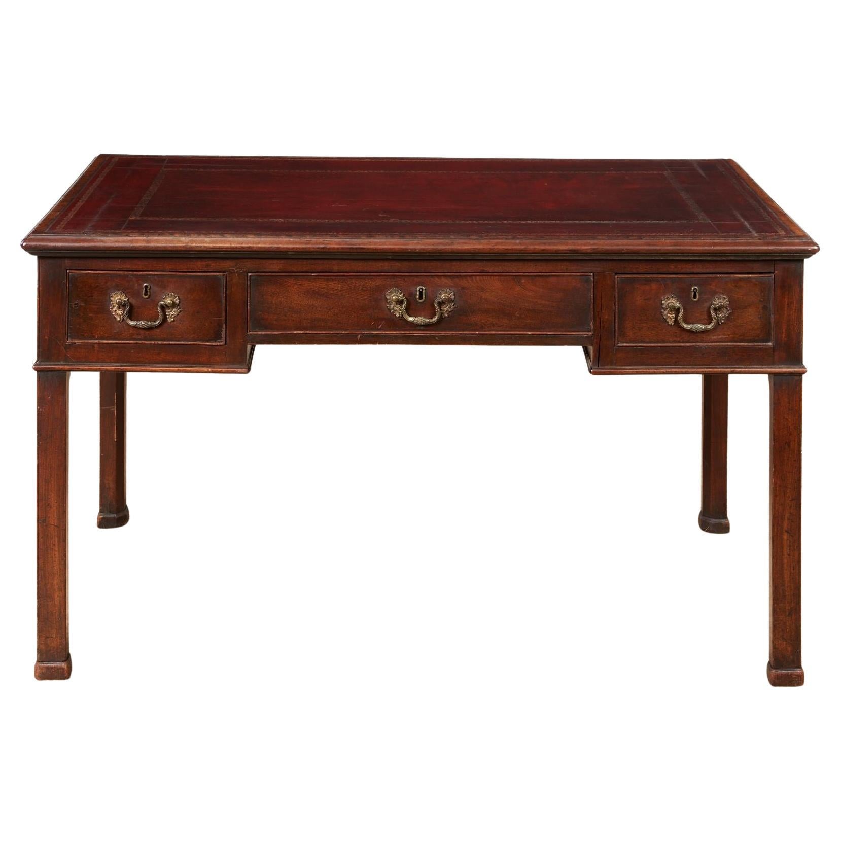 Georgian Stepped Front Writing Table For Sale