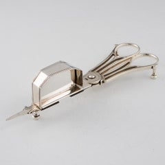 Georgian Sterling Silver Candle Wick Trimmer or Snuffer London, 1791
