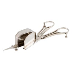 Georgian Sterling Silver Candle Wick Trimmer or Snuffer London, 1791
