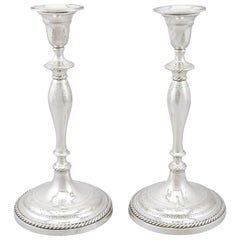 Georgian Sterling Silver Candlesticks, 1796