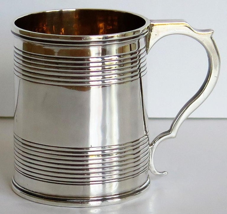 Georgian Sterling Silver Christening Mug Byjoseph Angell No Monogram London 1825 For Sale 3