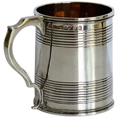 Georgian Sterling Silver Christening Mug by Joseph Angell, London 1825