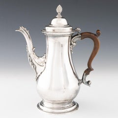Georgian Sterling Silver Coffee Pot London 1769