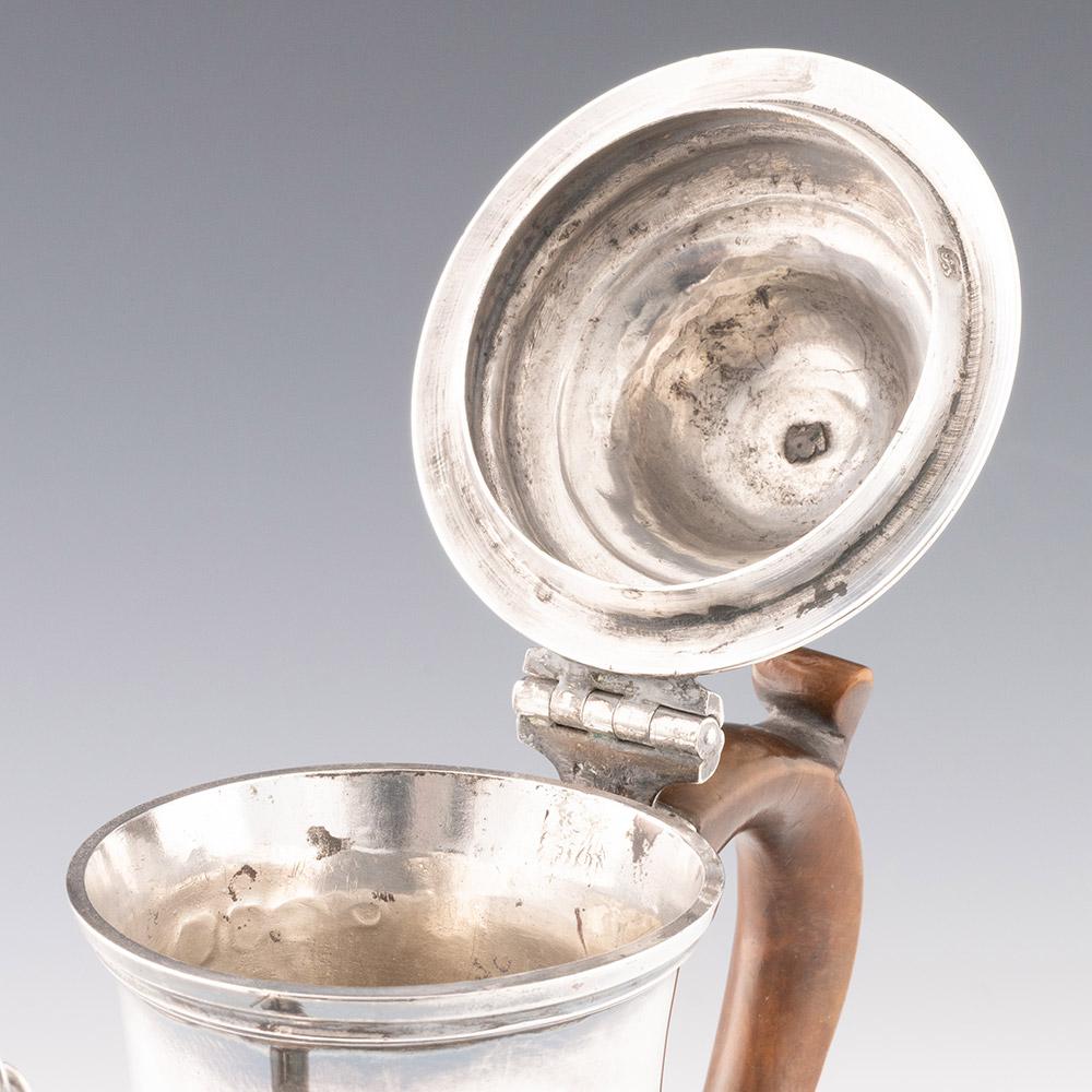 Georgian Sterling Silver Coffee Pot London 1769 For Sale 3