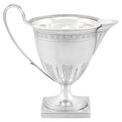 Brocca da crema in argento sterling georgiano di Henry Chawner