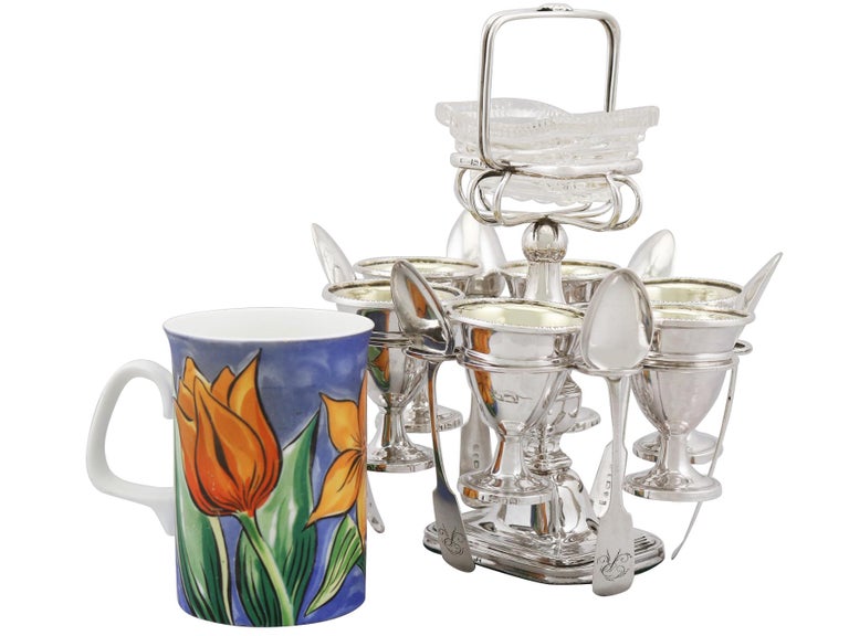 Sterling Silver Egg Cruet Set for Six Persons at 1stDibs