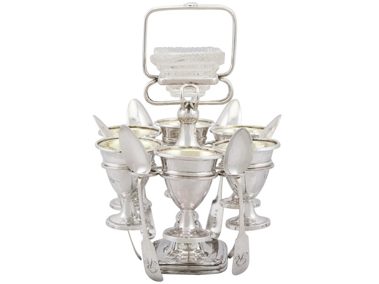 Sterling Silver Egg Cruet Set for Six Persons at 1stDibs