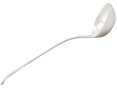 Georgian Sterling Silver Fiddle and Thread Pattern Soup Ladle by Paul Storr