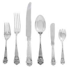 "Georgian" Sterling Silver Flatware Set, Patented in 1898 by Towle