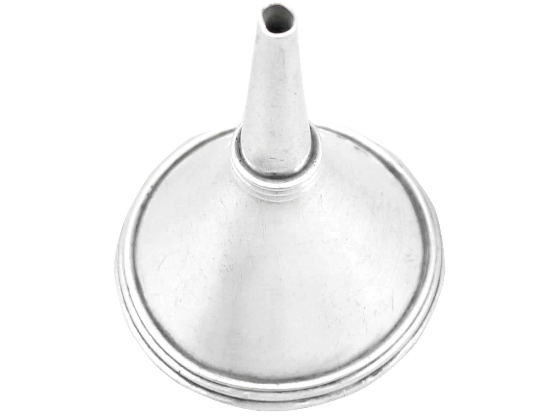 George III Antique Georgian English Sterling Silver Funnel For Sale