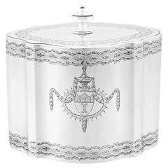 Georgian Sterling Silver Locking Tea Caddy by William Vincent, 1782