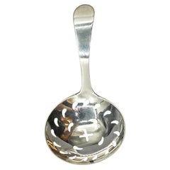 Georgian Sterling Silver Pierced Tea Caddy Spoon