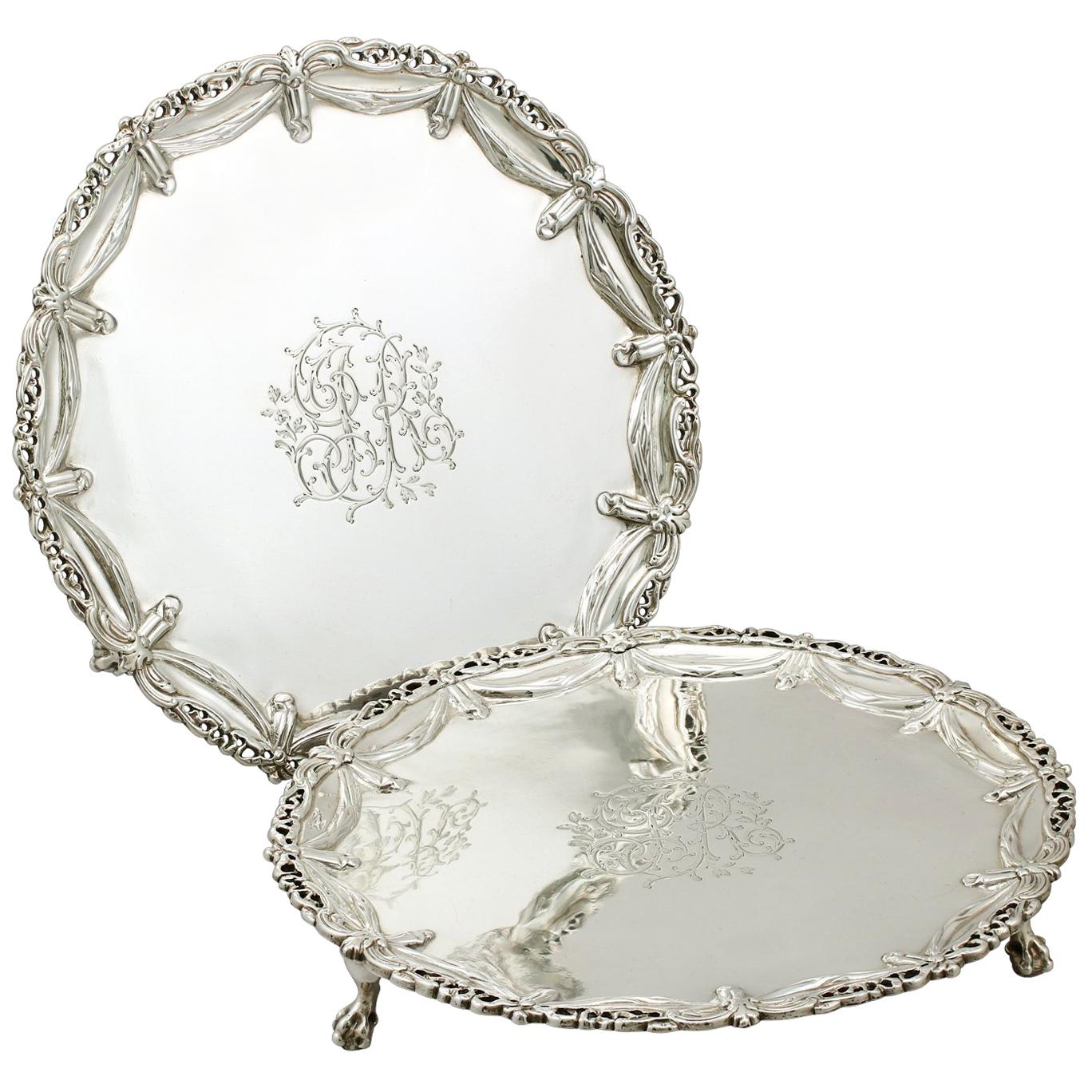 Georgian Sterling Silver Salvers by Robert Jones I