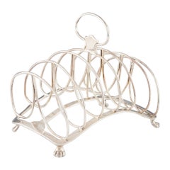 Antique Georgian Sterling Silver Six Sivision Toast Rack London 1814