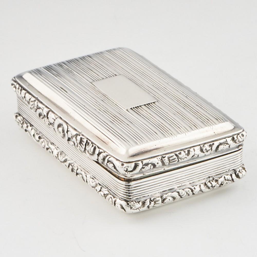 19th Century Georgian Sterling Silver Snuff Box Birmingham, 1822