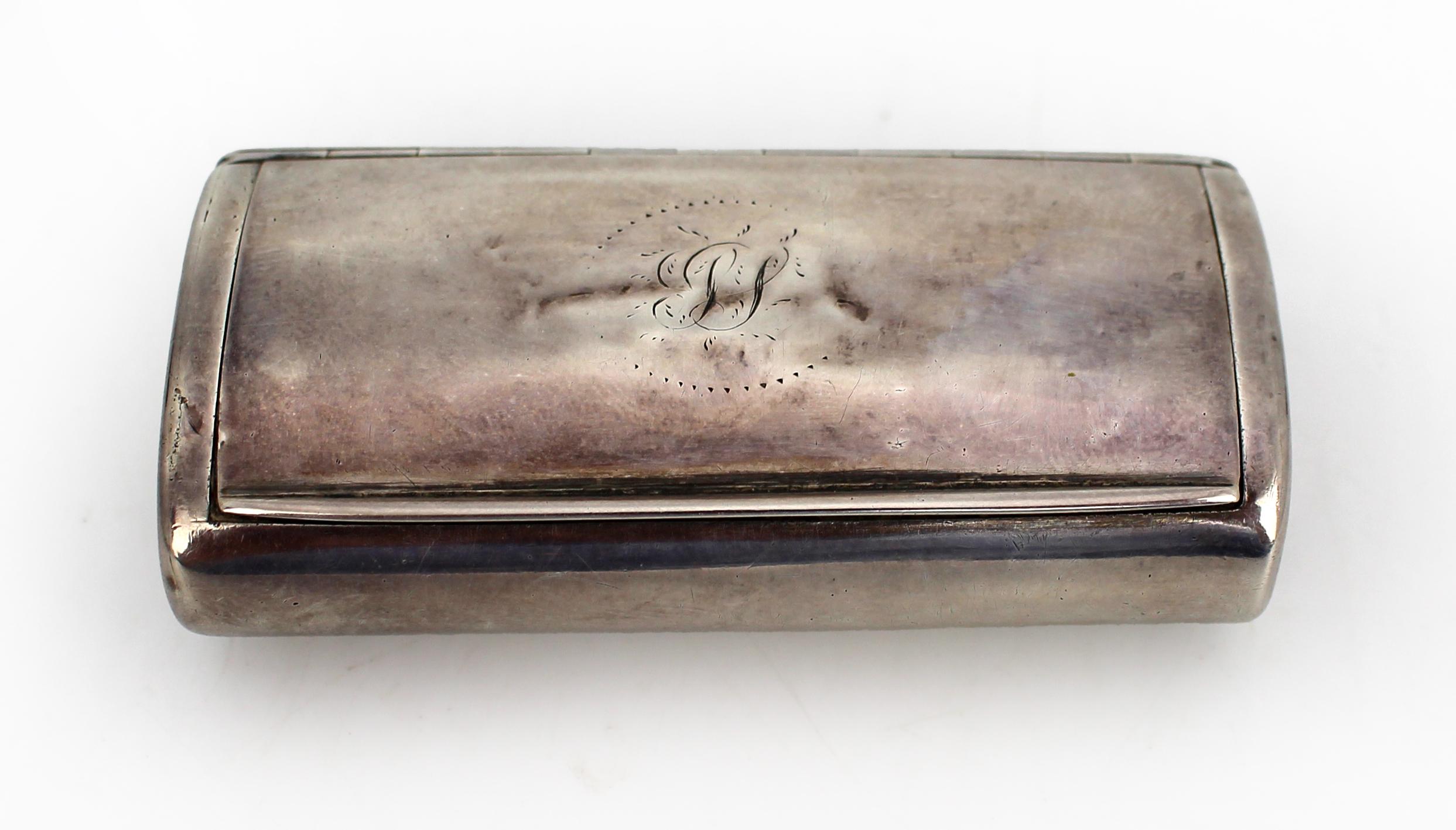 British Georgian Sterling Silver Snuff Box by Joseph Ash I – London, 1802 For Sale